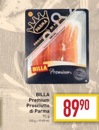 Šunka Prosciutto di Parma Premium Billa