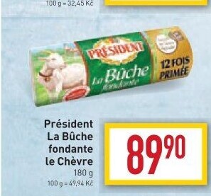 Sýr kozí La Buche fondante Président