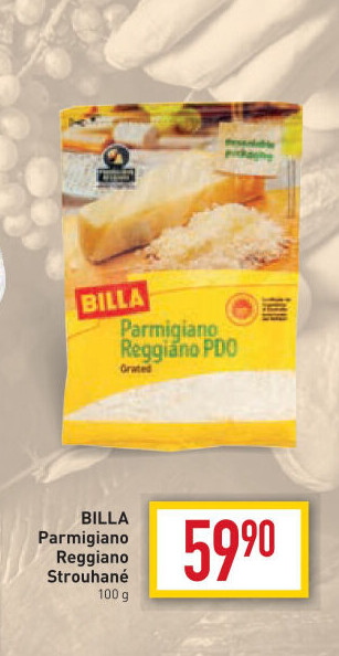 Sýr Parmigiano Reggiano strouhaný Billa
