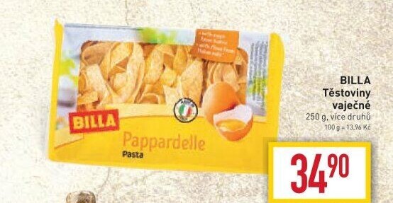 Těstoviny vaječné Billa