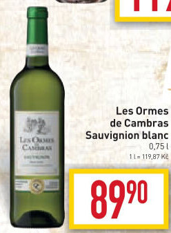 Víno Sauvignon Les Ormes de Cambras
