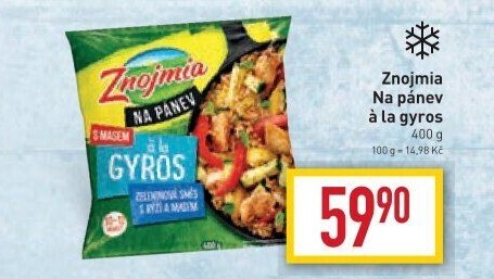 Zeleninová směs Na Pánev a la Gyros mražená Znojmia