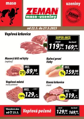 akční leták ZEMAN maso - uzeniny 22.5.2023-27.5.2023