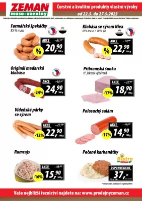 akční leták ZEMAN maso - uzeniny 22.5.2023-27.5.2023