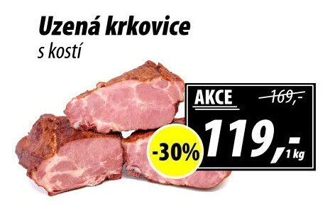 Uzená krkovice s kostí