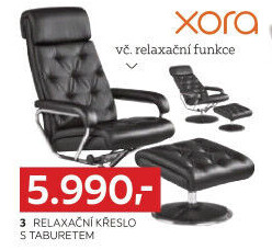 RELAXAČNÍ KŘESLO S TABURETEM