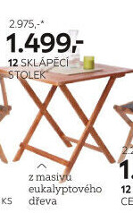 ZAHRADNÍ SKLÁPECÍ STOLEK