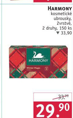 Kapesníčky papírové 2vrstvé Harmony - box
