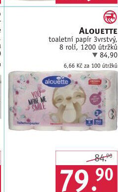 Toaletní papír 3vrstvý Alouette