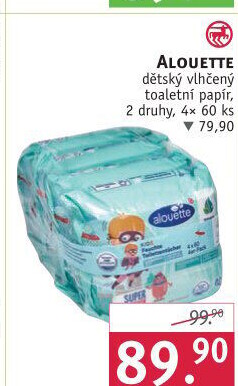 Toaletní papír vlhčený dětský Alouette