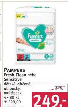 Vlhčené ubrousky dětské Pampers Baby Fresh Clean