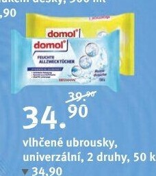 Vlhčené ubrousky Domol