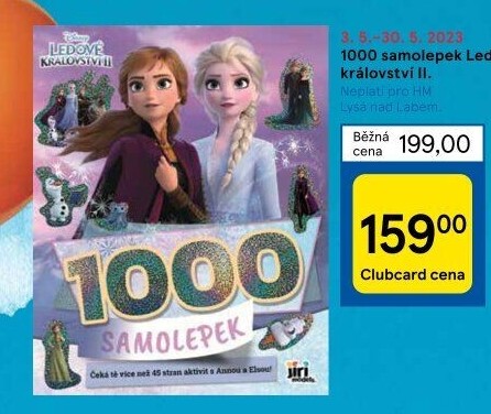 1000 samolepek s aktivitami Ledové Království 2 Jiri Models