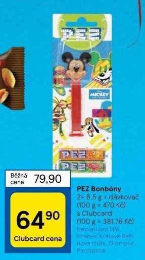 Dražé ovocné s dávkovačem PEZ