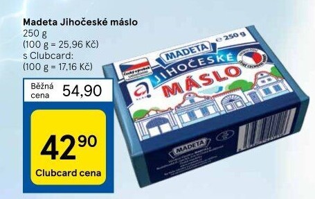 Máslo Jihočeské Madeta