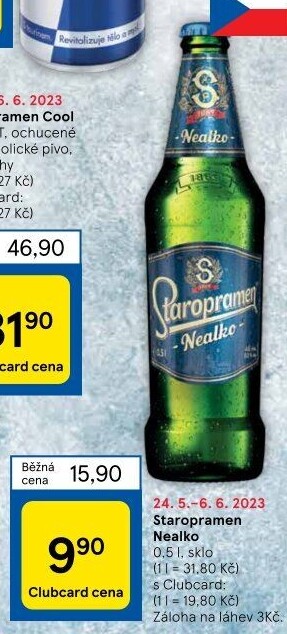 Nealkoholické pivo Staropramen