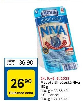 Sýr Niva Jihočeská 50% Madeta