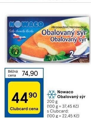 Sýr obalovaný mražený Nowaco