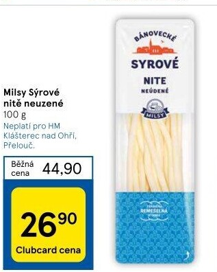 Sýrové nitě Bánovecké Milsy