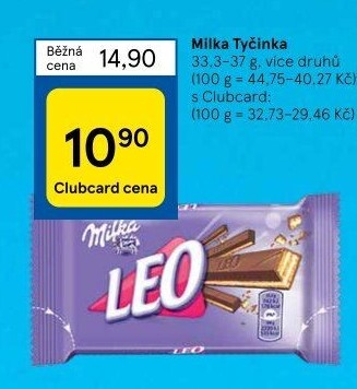 Tyčinka čokoládová Milka