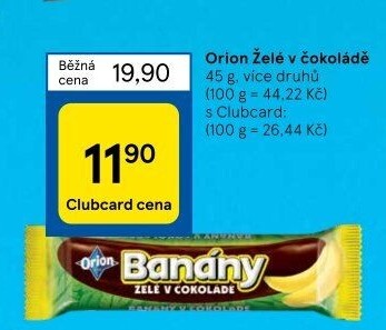 Tyčinky ovocné v čokoládě Orion