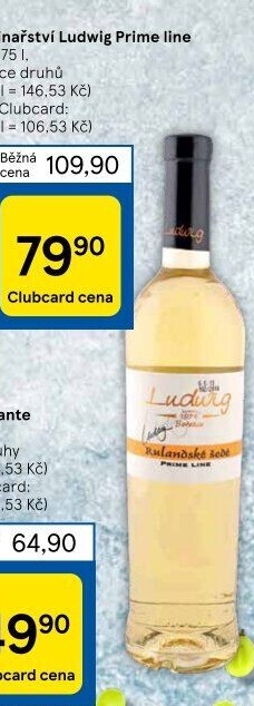 Vína Prime Line Vinařství Ludwig