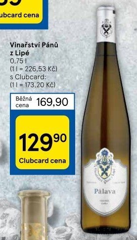 Vína Vinařství Pánů z Lipé