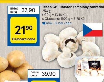 Žampiony zahradní Grill Master Tesco