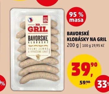 Bavorská klobása Na gril Penny