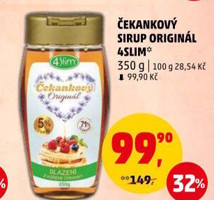 Čekankový sirup 4Slim