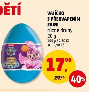 Čokoládové vajíčko s překvapením Zaini