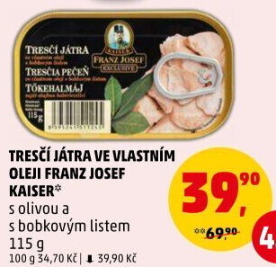 Játra tresčí v oleji Exclusive Franz Josef Kaiser