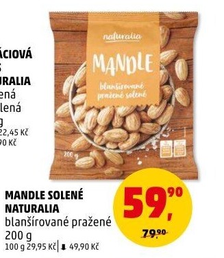 Mandle pražené Naturalia