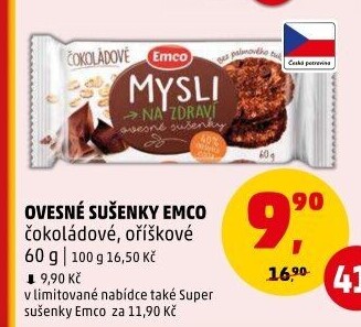 Ovesné sušenky Mysli na zdraví Emco