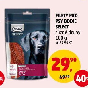 Pamlsky pro psy filety Bodie Select