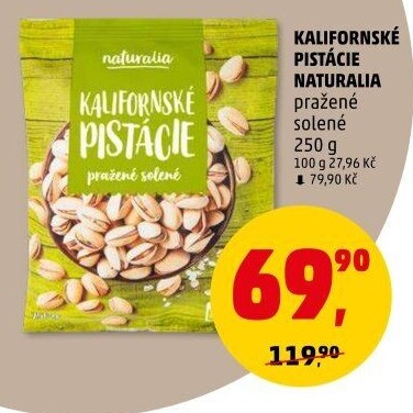 Pražené pistácie kalifornské Naturalia