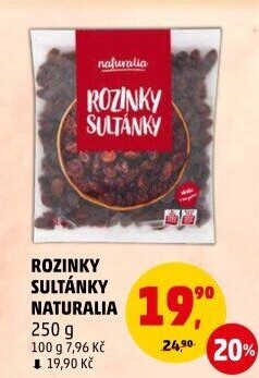 Rozinky Sultánky Naturalia