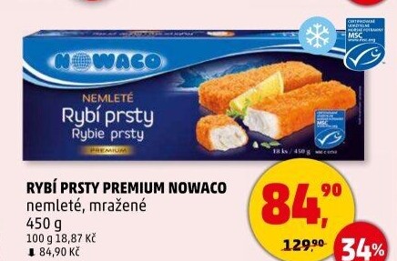 Rybí prsty nemleté mražené Nowaco Premium
