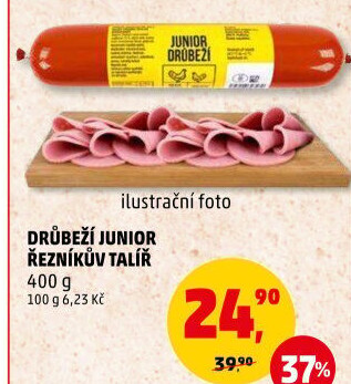 Salám drůbeží Junior Řezníkův talíř