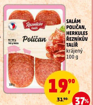 Salám Poličan Řezníkův talíř