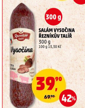 Salám Vysočina Řezníkův talíř