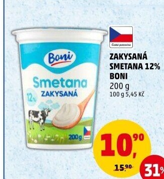 Smetana zakysaná Boni 12%