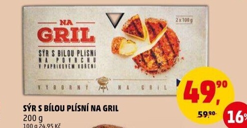 Sýr s bílou plísní Na gril Penny