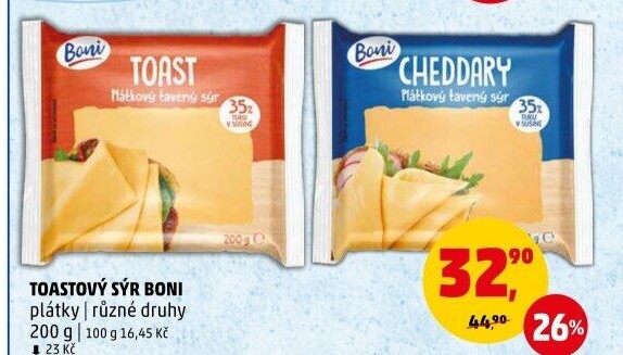 Sýr tavený toast Boni