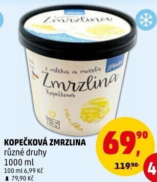 Zmrzlina v kelímku Kopečková Pinko