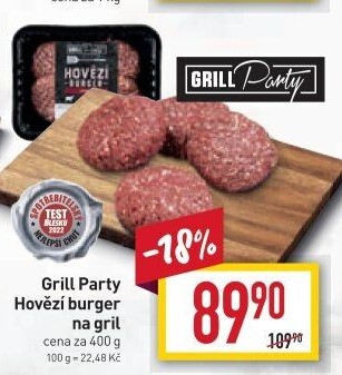 Hovězí burger Grill Party