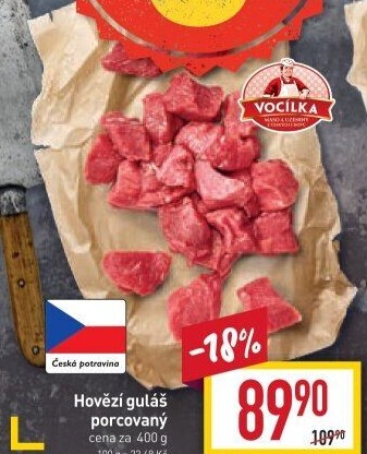 Hovězí maso na guláš Vocílka