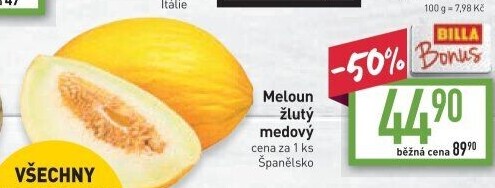 Meloun medový žlutý