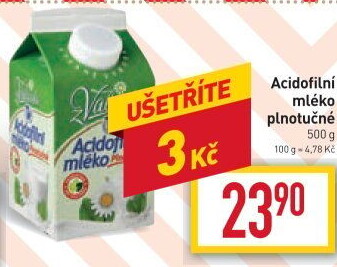 Mléko acidofilní Mlékárna Valašské Meziříčí