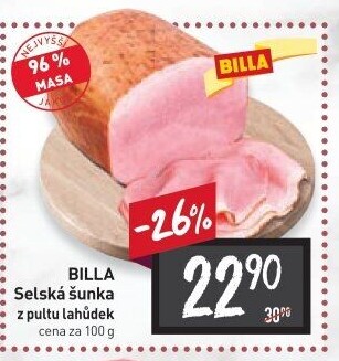 Šunka selská nejvyšší jakosti Billa